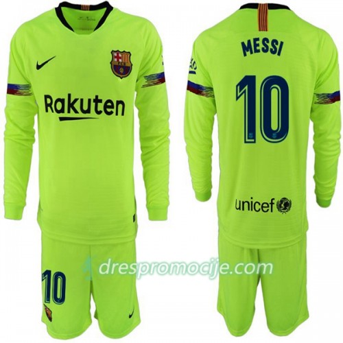 FC Barcelona Dres Messi 10 Dječji Gostujući 2018/19 Dugim Rukavima FC Barcelona Dres Messi 10 Dječji Gostujući 2018/19 Dugim Rukavima
